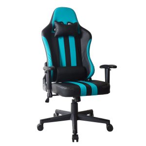 Gamestoel bureaustoel Thomas - racing gaming stijl - recht zitvlak - 129 - 138 cm hoog