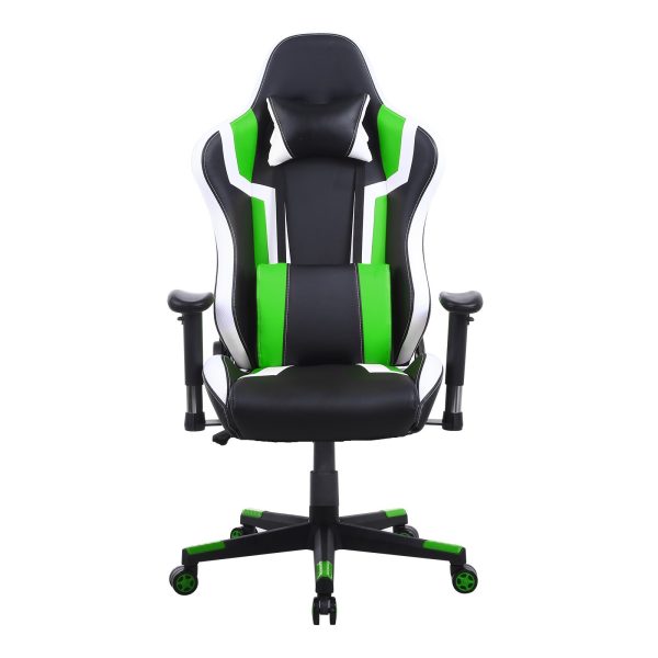 Gamestoel Tornado bureaustoel - ergonomisch verstelbaar - racing gaming stoel - zwart groen