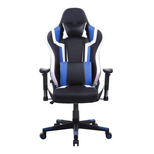 Gamestoel Tornado bureaustoel - ergonomisch verstelbaar - racing gaming stoel - zwart blauw