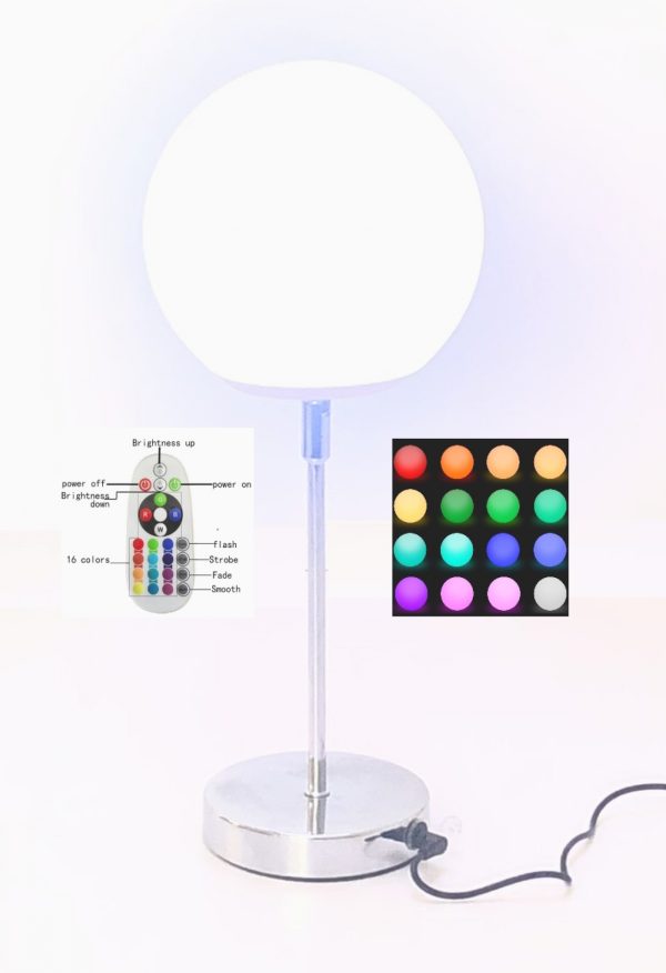Staande tafellamp nachtlamp LED 16 kleuren RGB wit  bureaulamp afstandbediening