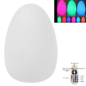 LED ei vormige sfeerlamp16 kleuren wit - nachtlamp kinderkamer - oplaadbaar afstandsbediening