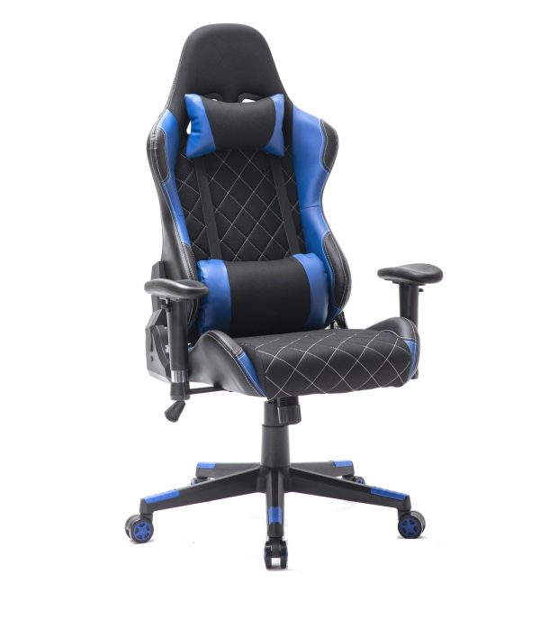 Gamestoel Classic - bureaustoel - stof bekleding - zwart blauw