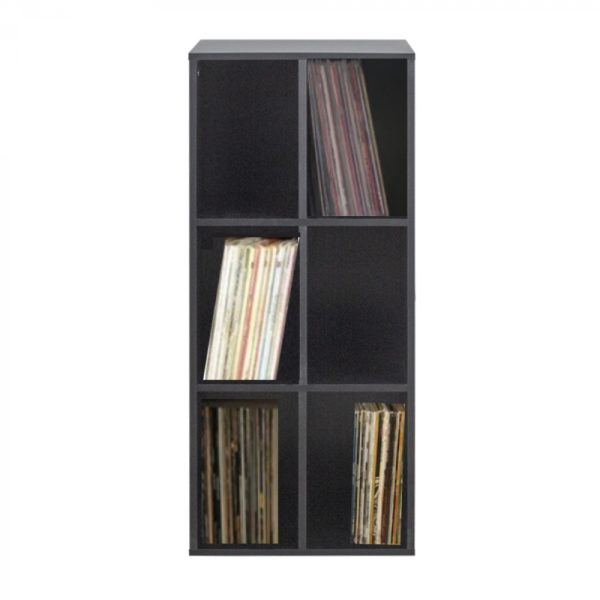 Lp platen opbergkast - opbergen lp vinyl platen - boekenkast - zwart