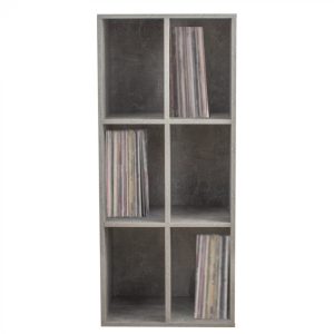 Lp platen opbergkast - opbergen lp vinyl platen - boekenkast - grijs beton look