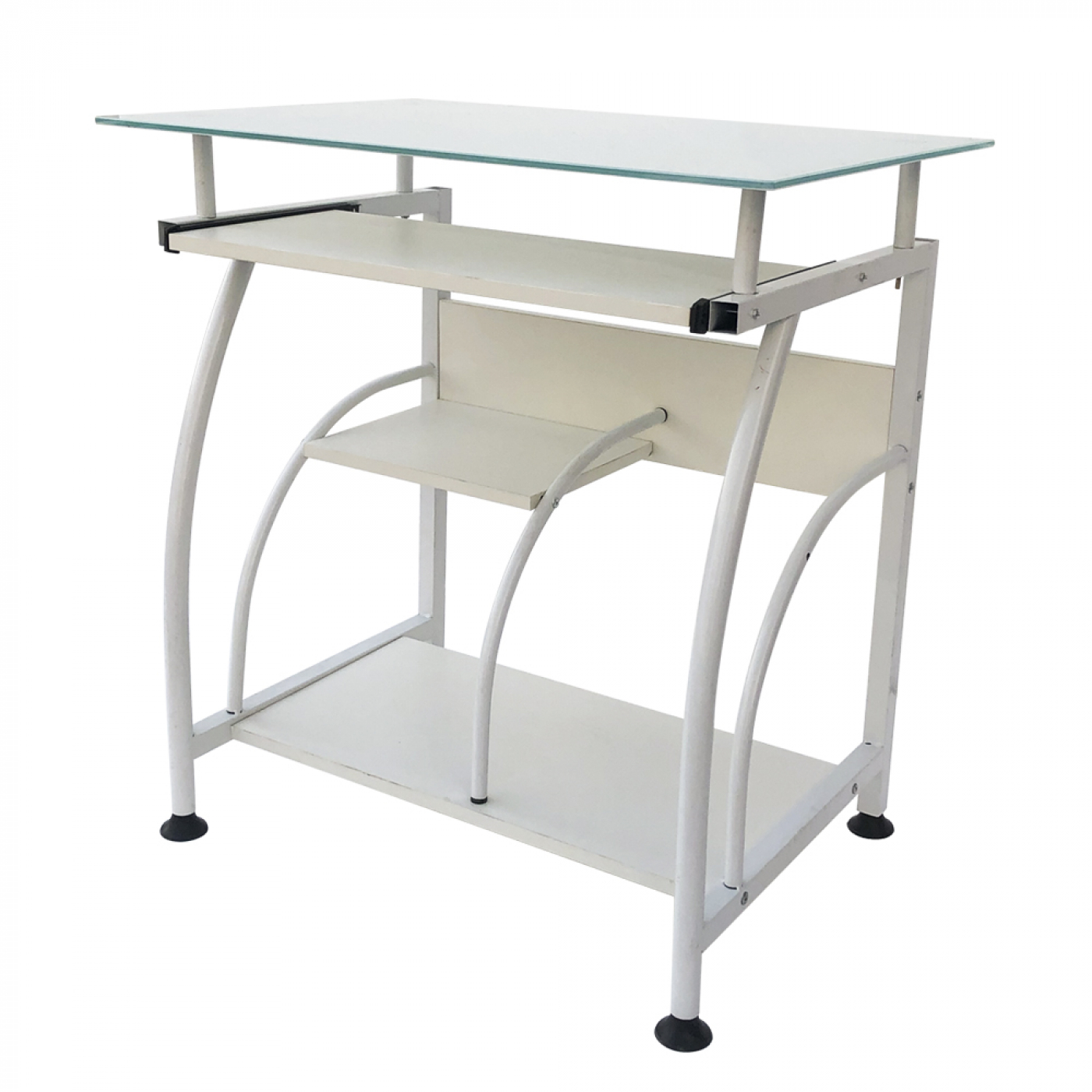 Bureau laptop computertafel - ruimtebesparend - 70 cm x 50 cm - wit - Plein
