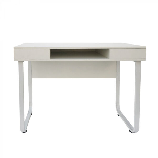 Bureau computer tafel Stoer - sidetable - industrieel modern design - metaal hout - wit
