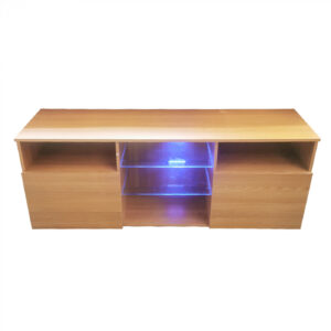 TV kast dressoir - media meubel - met verlichting -  145 cm breed - bruin