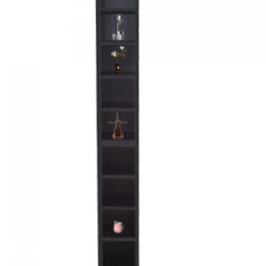 Vakkenkast - wandkast smal en hoog - cd opbergkast - 183 cm hoog - zwart