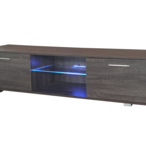 TV meubel dressoir Tenus - TV kast - led verlichting - donkergrijs bruin
