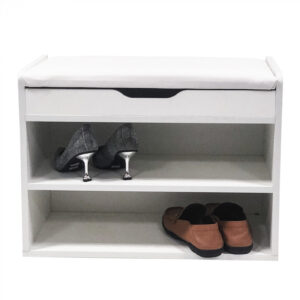 Schoenenkast bankje - schoenenrek - schoenenbankje met opklapbaar zitkussen - 60 cm breed