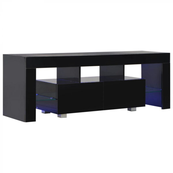 TV kast meubel Hugo - met Led verlichting - 140 cm breed - zwart