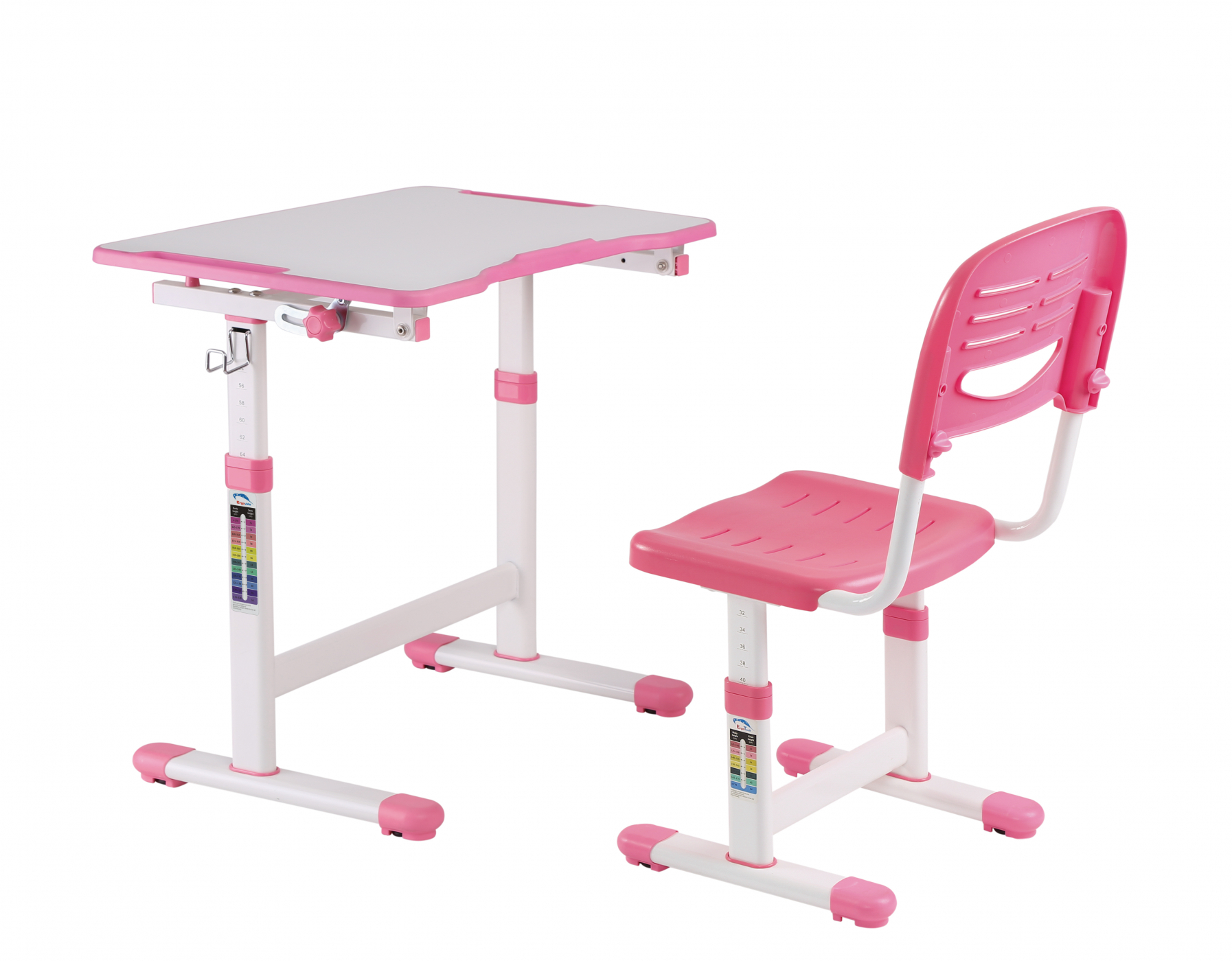Neem een ​​bad Schoolonderwijs hoesten Bureau met bureaustoel meisje - tekentafel - ergonomisch in hoogte  verstelbaar - Meubel Plein
