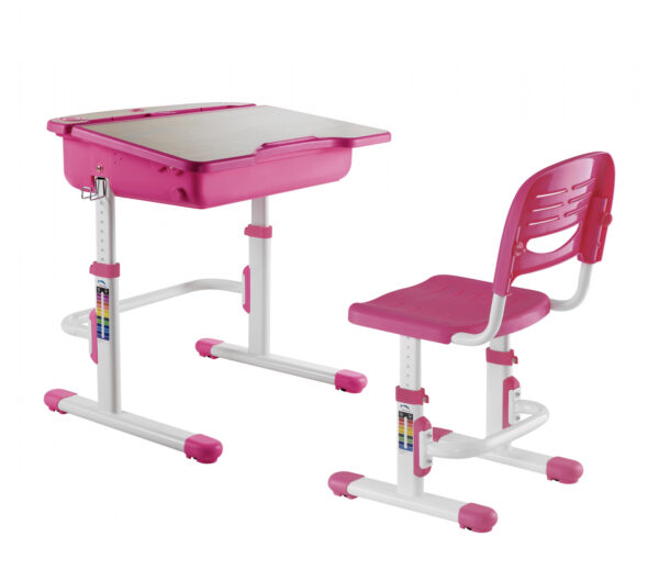 Kinderbureau meisje met bureaustoel - tekentafel - schooltafel - ergonomisch verstelbaar