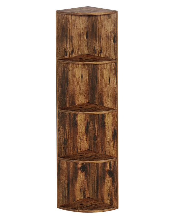 Hoekkast - vakkenkast - hoekmeubel - 130 cm hoog - vintage bruin