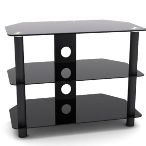 TV kast meubel - TV dressoir - audio meubel - 65 cm breed - zwart