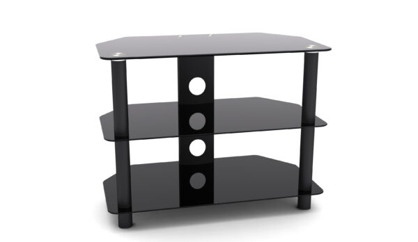 TV kast meubel - TV dressoir - audio meubel - 65 cm breed - zwart