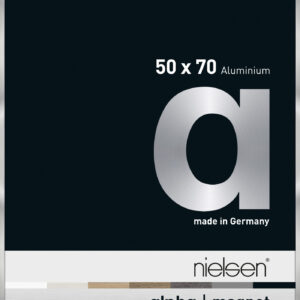Wissellijst frontloader Nielsen Alpha Magnet aluminium 50 cm x 70 cm formaat Zilver