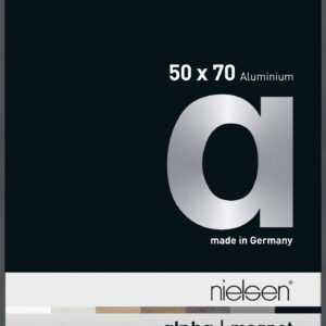 Wissellijst frontloader Nielsen Alpha Magnet aluminium 50 cm x 70 cm formaat Glossy Donkergrijs