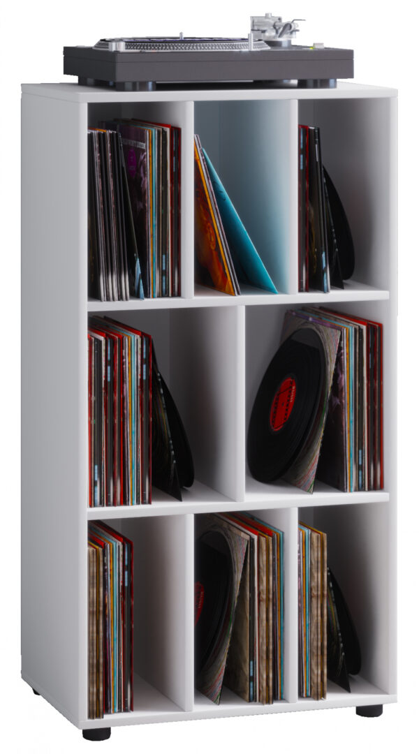 LP Vinyl opbergkast Schaltino 8 vakken wit