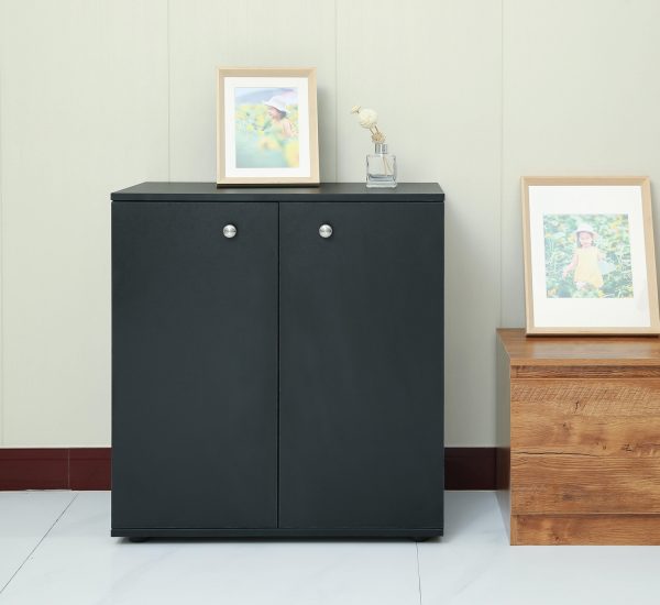 Archiefkast dressoir - opbergkast multifunctioneel - zwart - Afbeelding 2