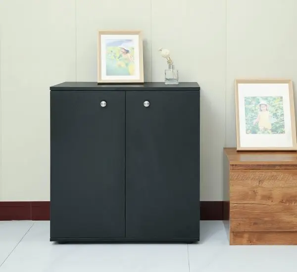 Archiefkast dressoir - opbergkast multifunctioneel - zwart - Afbeelding 2