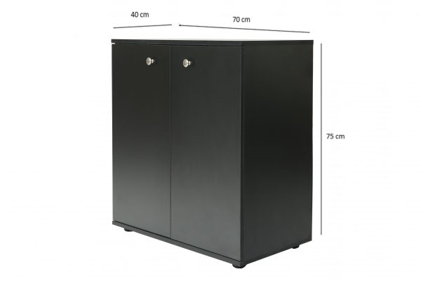 Archiefkast dressoir - opbergkast multifunctioneel - zwart - Afbeelding 5