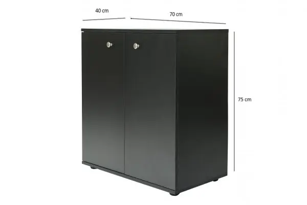 Archiefkast dressoir - opbergkast multifunctioneel - zwart - Afbeelding 5