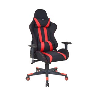 Bureaustoel gamestoel Thomas - racing gaming stijl - stof bekleding - zwart rood