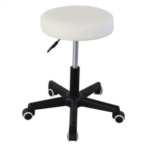 Bureaukruk - kantoorkruk - werkkruk - tabouret - hoogte instelbaar 42  tot 56 cm - wit