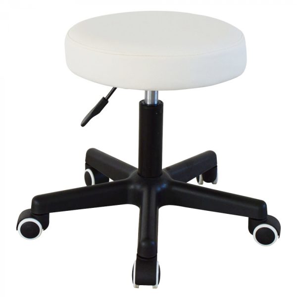 Bureaukruk - kantoorkruk - werkkruk - tabouret - hoogte instelbaar 42  tot 56 cm - wit - Afbeelding 4