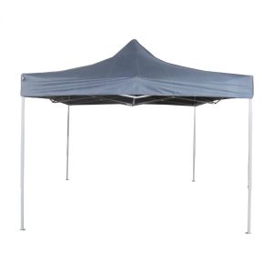 Partytent easy up 3 x 3 - vouwbaar frame - 420D Oxford antraciet tentdoek met PVC coating