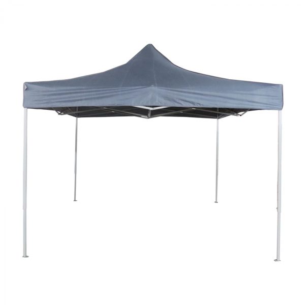 Partytent easy up 3 x 3 - vouwbaar frame - 420D Oxford antraciet tentdoek met PVC coating