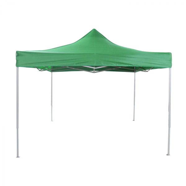 Partytent easy-up 3 x 3 - harmonica  frame - 420D Oxford groen tentdoek met PVC coating