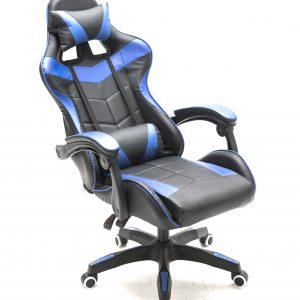 Gamestoel Cyclone tieners - bureaustoel - racing gaming stoel - blauw zwart