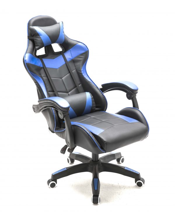 Gamestoel Cyclone tieners - bureaustoel - racing gaming stoel - blauw zwart