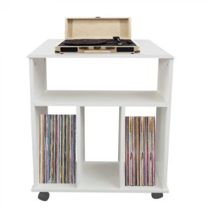 Lp vinyl opbergkast - boekenkast - opbergen tijdschriften boeken platen - wit