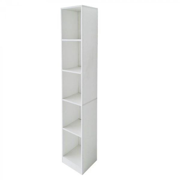 Kolomkast 5 open vakken - opbergkast badkamer slaapkamer of hal - 180 cm hoog - Afbeelding 3