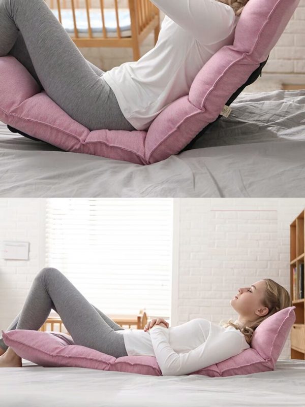 Yoga meditatie vloerstoel loungekussen roze - Afbeelding 2