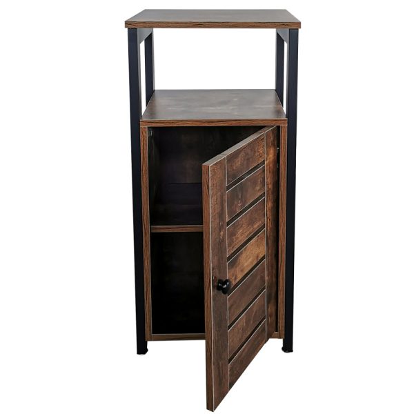 VDD Nachtkastje - Kastje - Industrieel - Vintage Bruin - Halkastje - Bijzettafel - 37x78x21 cm - Afbeelding 4