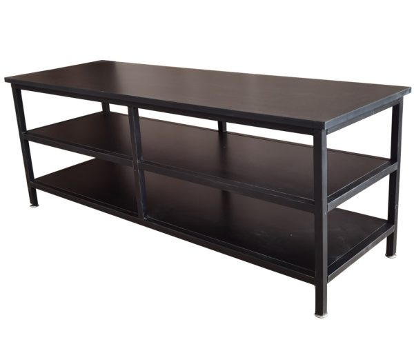 Tv meubel kast Stoer -  dressoir industrieel - 120 cm breed - zwart