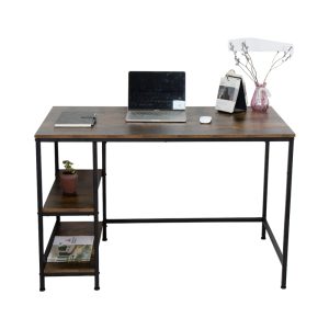 Bureau computertafel Stoer industrieel design met opbergplanken 120 x 60 x 75 cm