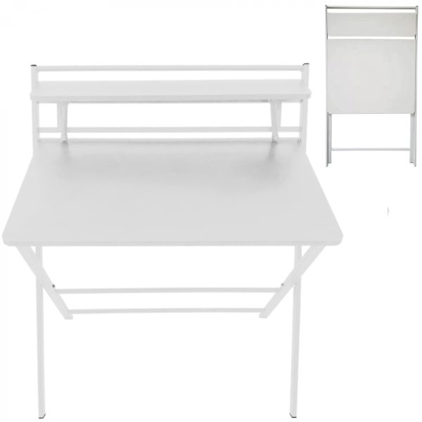 Bureau laptoptafel inklapbaar Stoer - industrieel modern - ruimtebesparend - wit