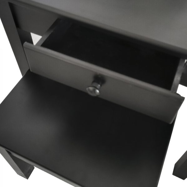 VDD Kaptafel - Kaptafel met Krukje - Make up Tafel - Opmaaktafel - Toilettafel - Zwart - Afbeelding 4