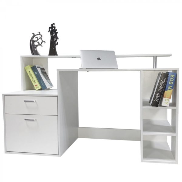 Bureau balie - computertafel - computerbureau - 140 cm breed - ladekastje en veel opbergruimte