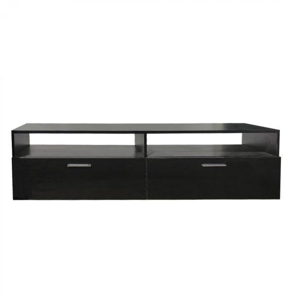 TV meubel - televisie dressoir kast - 160 cm breed - zwart