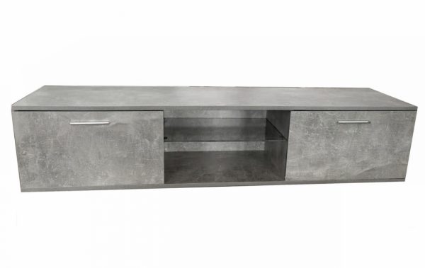 TV meubel dressoir Tenus - TV kast - met led verlichting - 160 cm breed - grijs beton