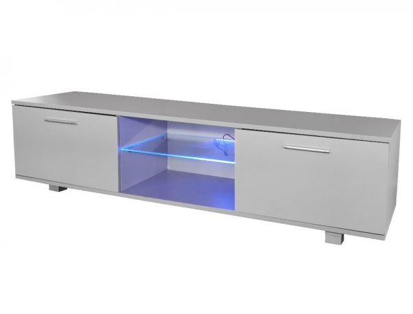 Tv meubel kast Tenus - televisie dressoir - led verlichting - grijskleurig