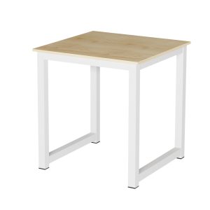 Keukentafel - bureau tafel - 75 cm x 75 cm - wit bruin