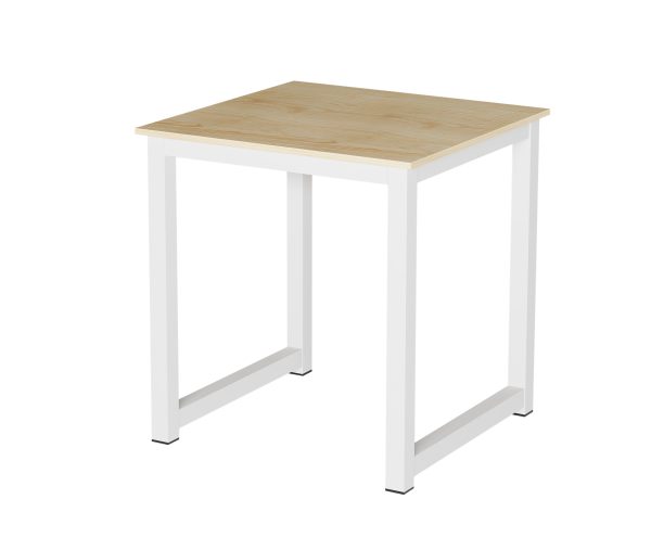 Keukentafel - bureau tafel - 75 cm x 75 cm - wit bruin