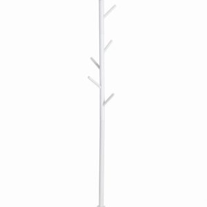 Staande kapstok - boom kapstok 8 haken hout - 178 cm hoog - wit